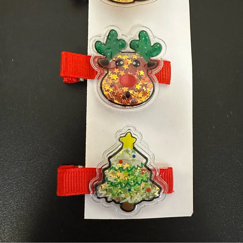 Set of 4 Christmas Hair Clips